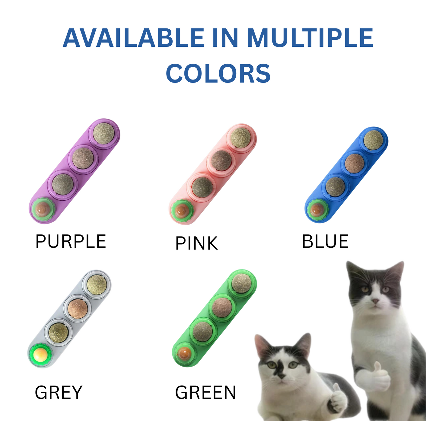 Kitty Kiss Balls – 4-in-1 Catnip & Silvervine Lick Treats