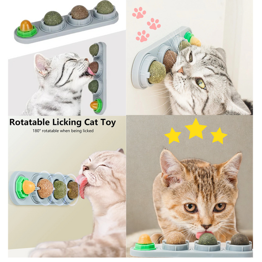 Kitty Kiss Balls – 4-in-1 Catnip & Silvervine Lick Treats